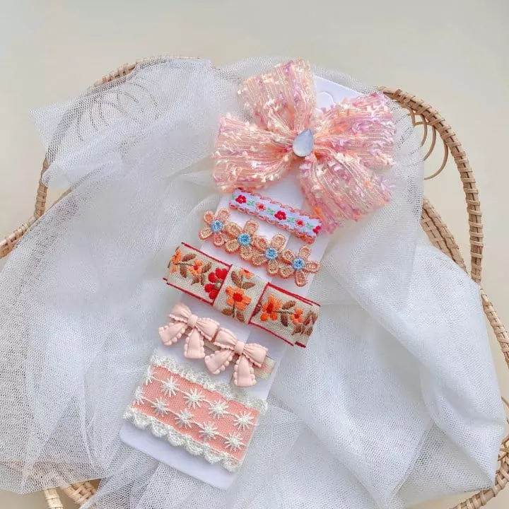 Mins - Korean Children Fashion - #kidsstore - Sweety Orange Hairpin Set - 4