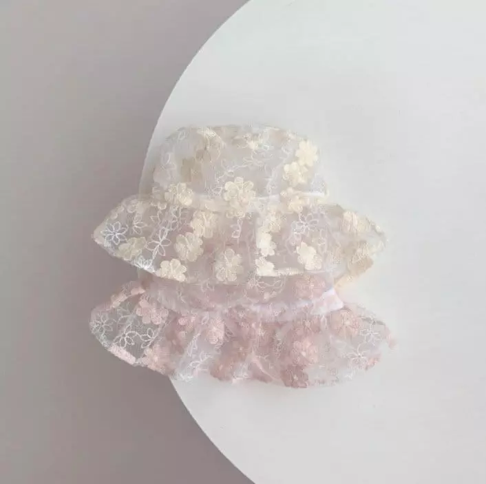 Miso - Korean Children Fashion - #prettylittlegirls - Lace Flower Bucket Hat - 4