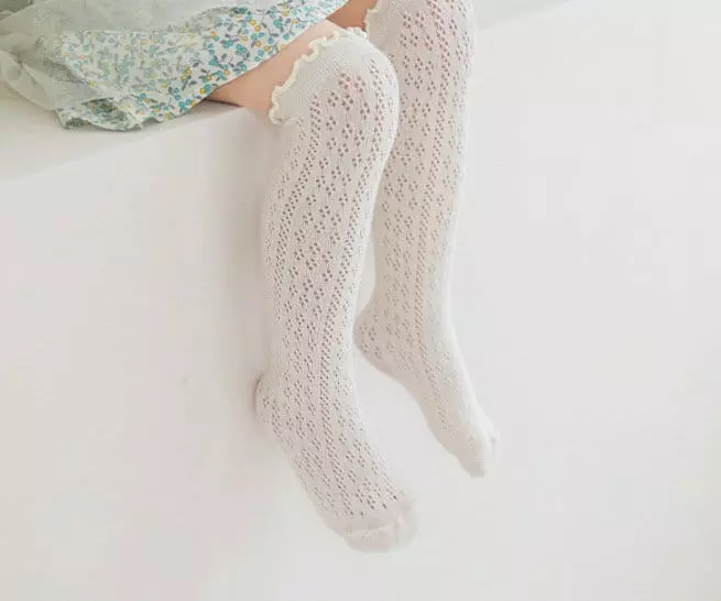Miso - Korean Children Fashion - #childofig - Frill Knee Socks - 3