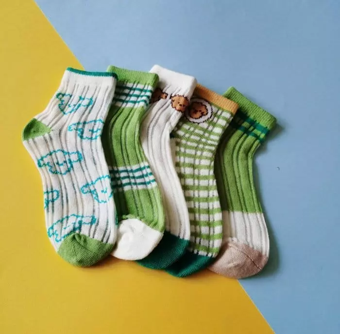 Miso - Korean Children Fashion - #designkidswear - Tori Green Socks Set - 2