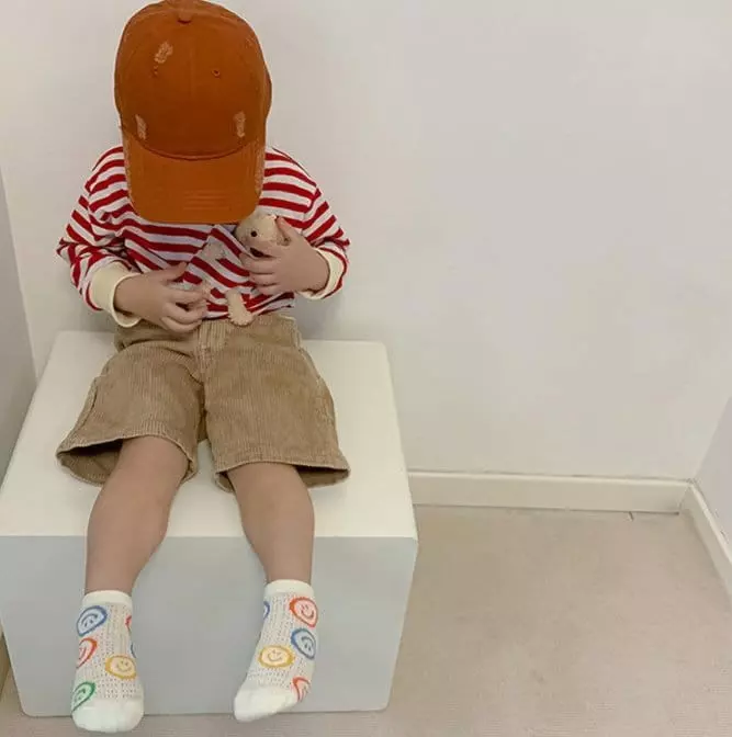 Miso - Korean Children Fashion - #fashionkids - Green Smile Socks - 5