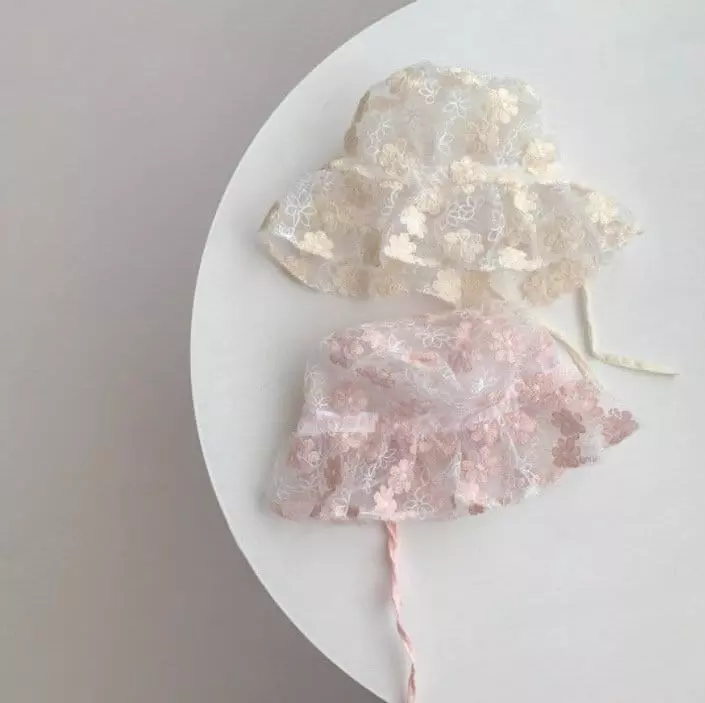 Miso - Korean Children Fashion - #magicofchildhood - Lace Flower Bucket Hat