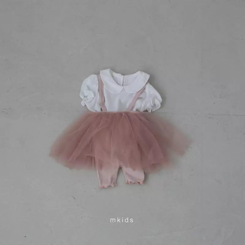 Mkids - Korean Baby Fashion - #babyoninstagram - Round Short Sleeves Blouse