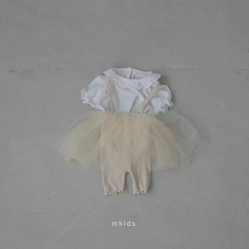 Mkids - Korean Baby Fashion - #babyootd - Frill Short SLEeves Blouse
