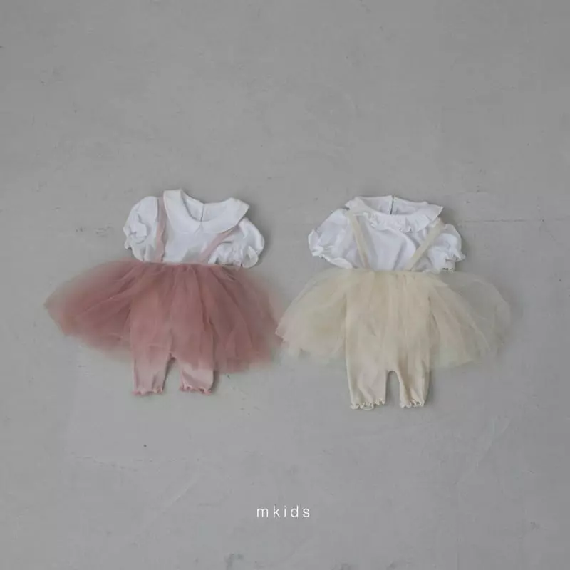Mkids - Korean Baby Fashion - #babyoutfit - Frill Short SLEeves Blouse - 2