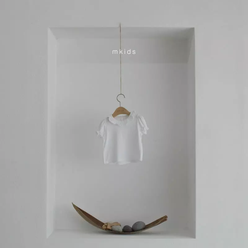 Mkids - Korean Baby Fashion - #babyoutfit - Frill Short SLEeves Blouse - 3