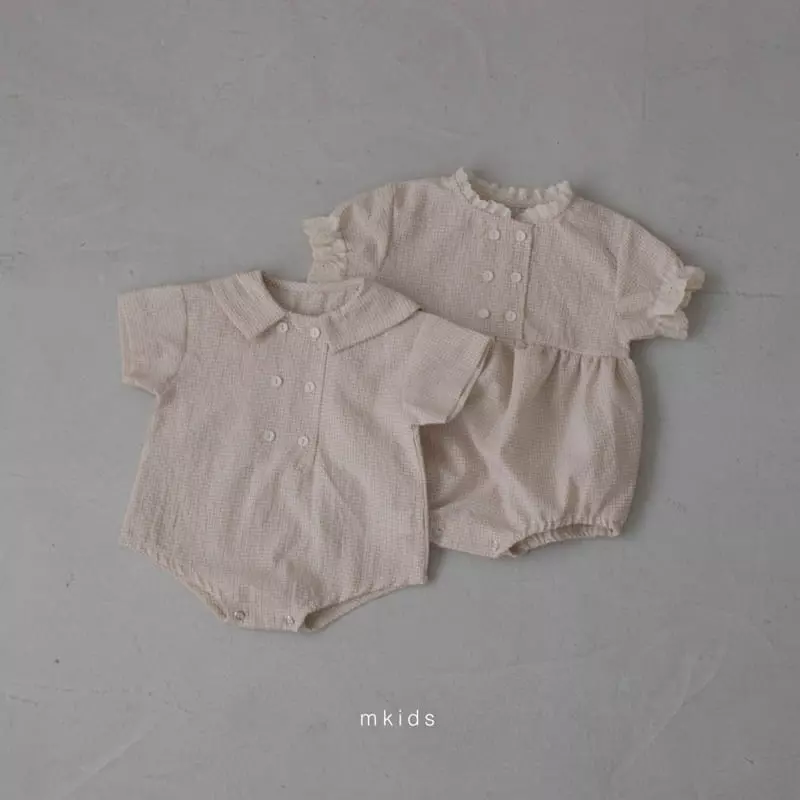 Mkids - Korean Baby Fashion - #onlinebabyboutique - Double Lace Bodysuit - 3
