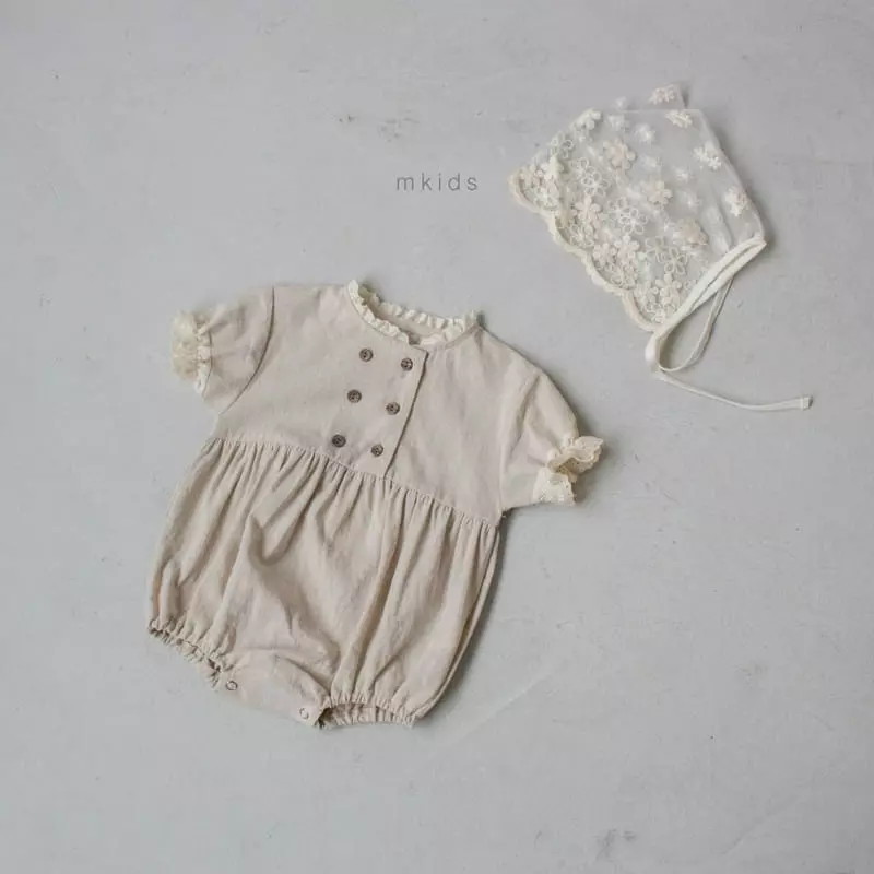 Mkids - Korean Baby Fashion - #onlinebabyboutique - Double Lace Bodysuit - 4