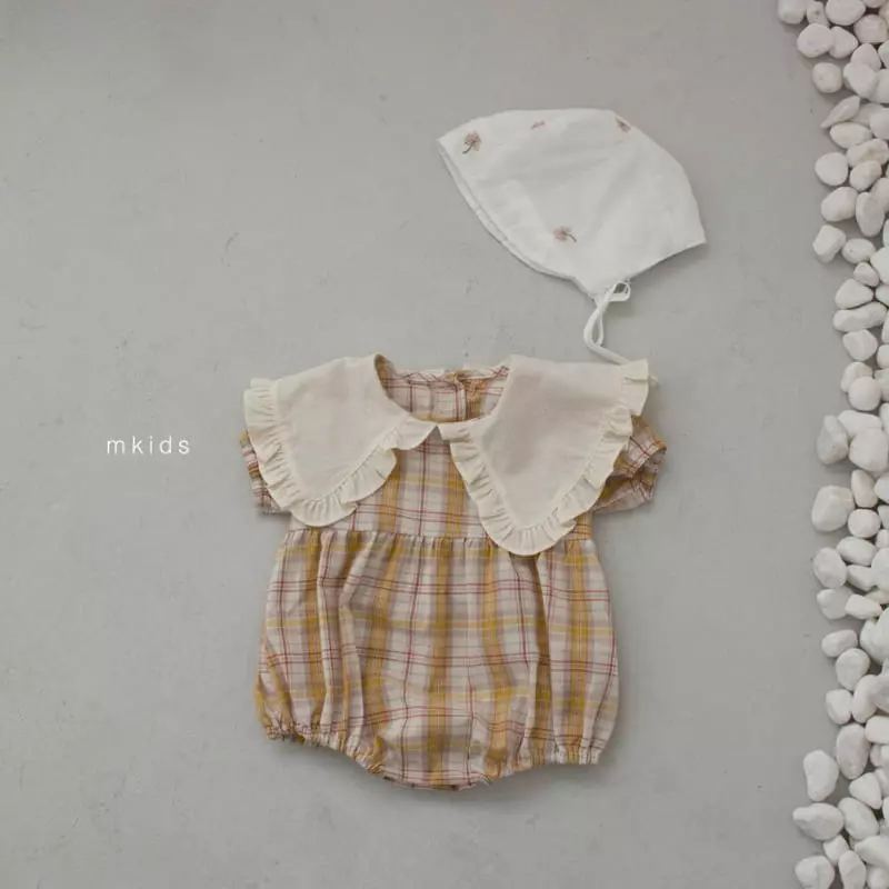 Mkids - Korean Baby Fashion - #smilingbaby - Frill Collar Bodysuit - 2