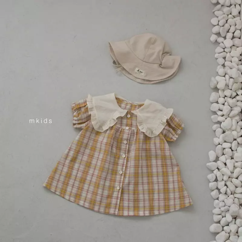 Mkids - Korean Children Fashion - #stylishchildhood - Frill Collar One-piece - 2