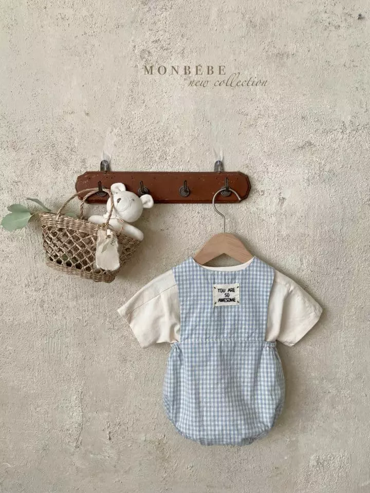 Monbebe - Korean Baby Fashion - #babyboutique - Assom Check Bodysuit - 5