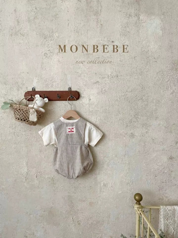 Monbebe - Korean Baby Fashion - #babyboutiqueclothing - Assom Check Bodysuit - 6