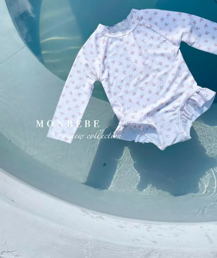 Monbebe - Korean Baby Fashion - #babyfashion - Baby Flower Rashguard with Hat