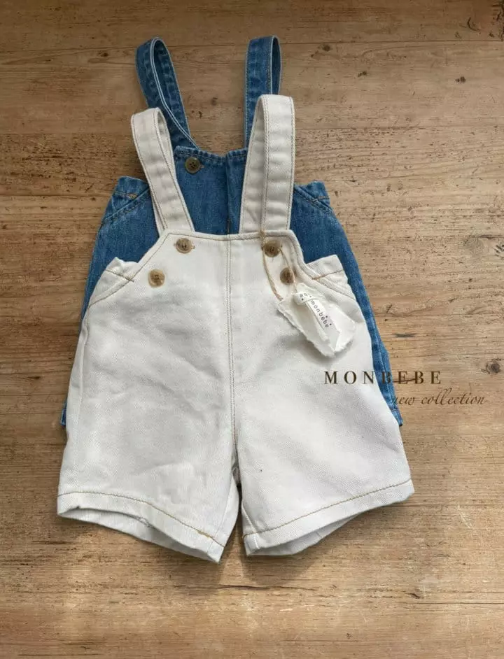 Monbebe - Korean Baby Fashion - #babyoninstagram - Denim Dungarees Pants