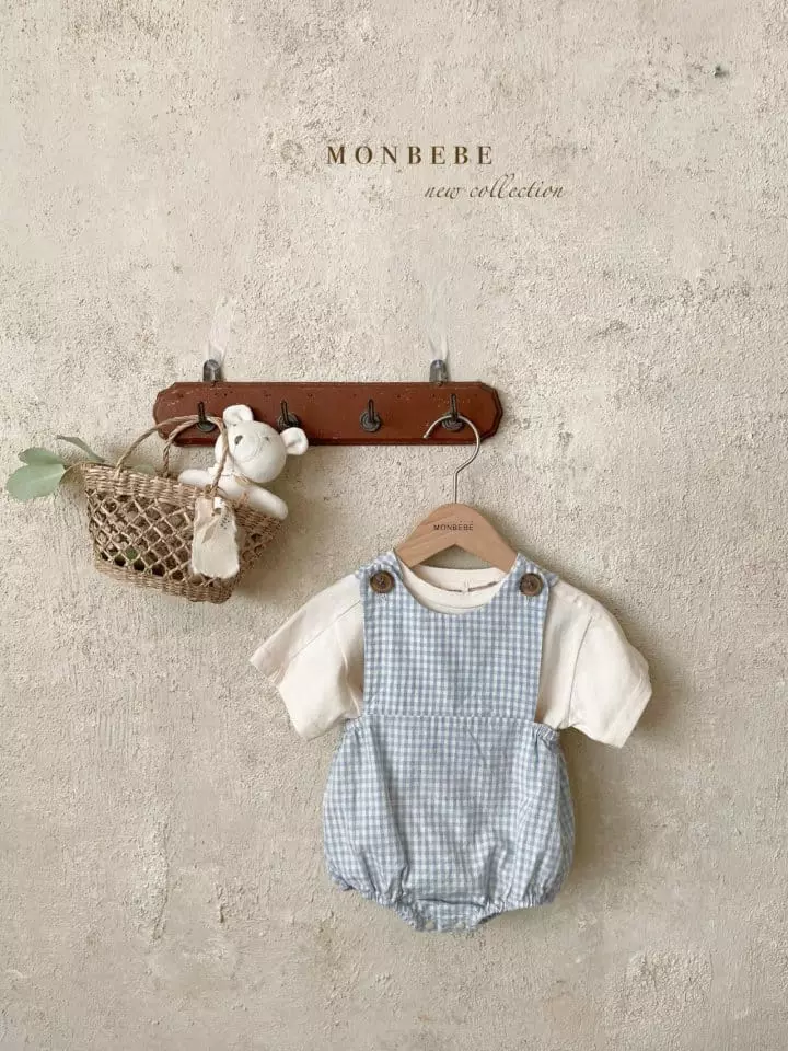 Monbebe - Korean Baby Fashion - #onlinebabyshop - Assom Check Bodysuit - 4