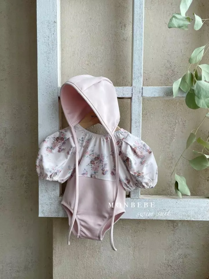 Monbebe - Korean Children Fashion - #minifashionista - Rose Swim Bodysuit