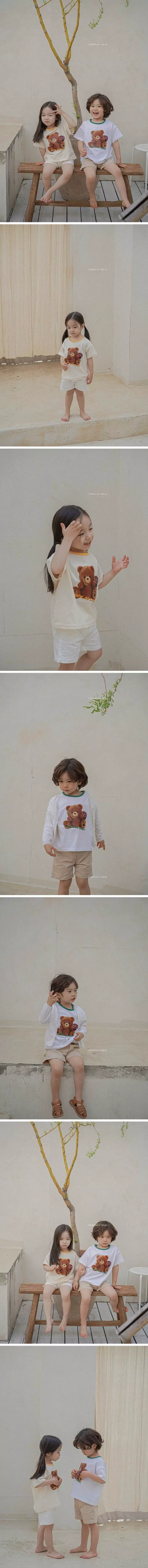 Moncher Chouchou - Korean Children Fashion - #fashionkids - Bear Pin Tee