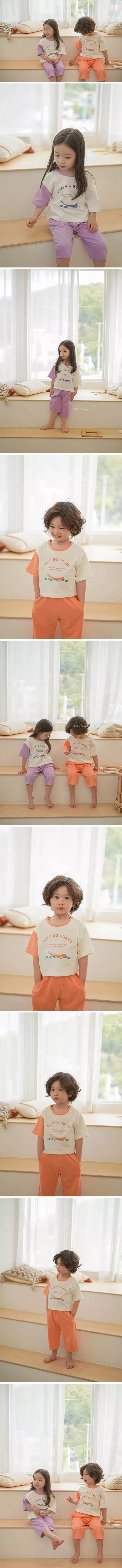 Moncher Chouchou - Korean Children Fashion - #todddlerfashion - Surfing Top Bottom Set