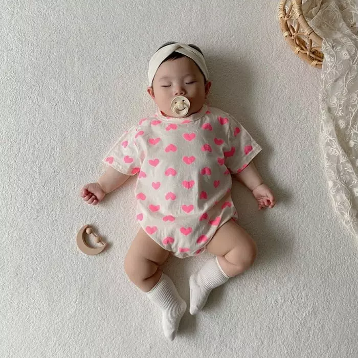 Moran - Korean Baby Fashion - #babyoutfit - Lover Bodysuit - 3