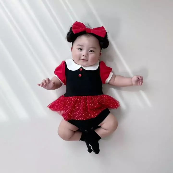Moran - Korean Baby Fashion - #babyoutfit - Princess Bodysuit with Hairband - 2