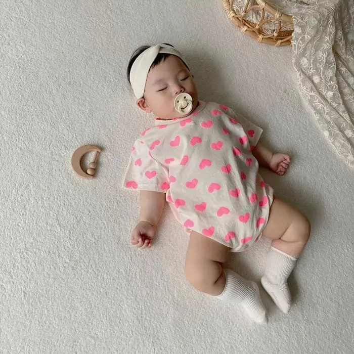 Moran - Korean Baby Fashion - #babyoutfit - Lover Bodysuit - 4