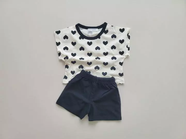 Moran - Korean Children Fashion - #Kfashion4kids - Love Top Bottom Set 