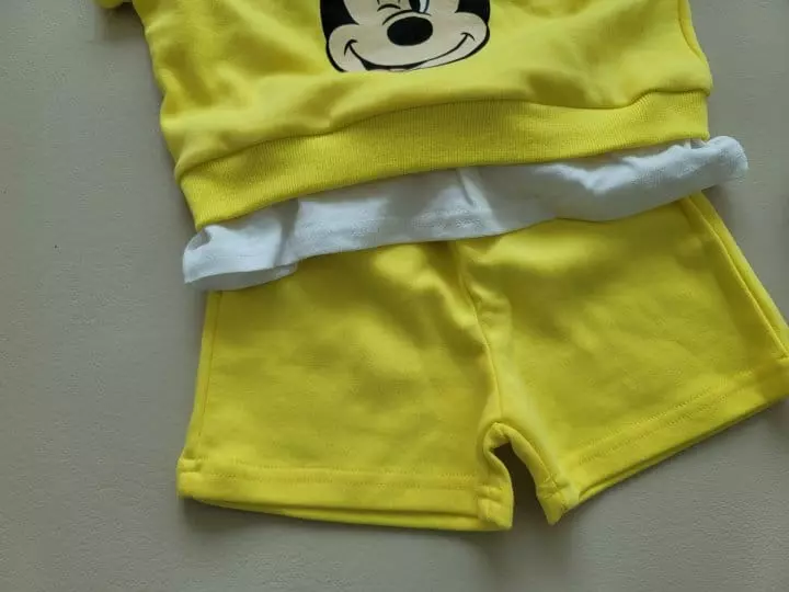 Moran - Korean Children Fashion - #kidsshorts - Jjakggung Top Bottom Set Mickey