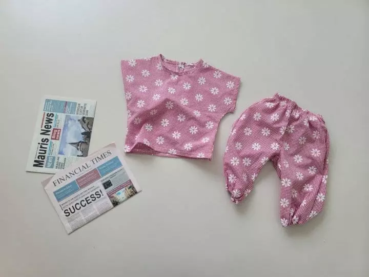 Moran - Korean Children Fashion - #littlefashionista - Gojengi Daisy Top Bottom Set - 7