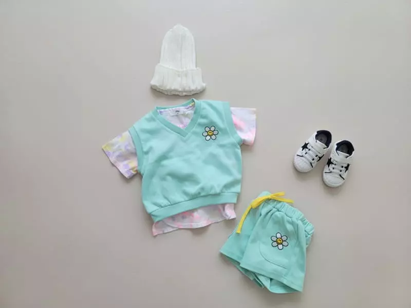 Moran - Korean Children Fashion - #littlefashionista - Daisy Embroidery Top Bottom Set - 6