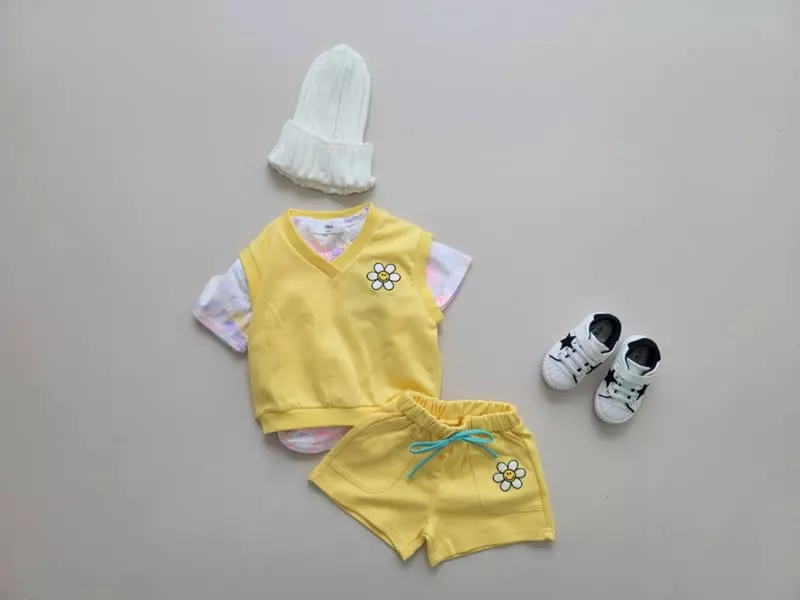 Moran - Korean Children Fashion - #magicofchildhood - Daisy Embroidery Top Bottom Set - 7