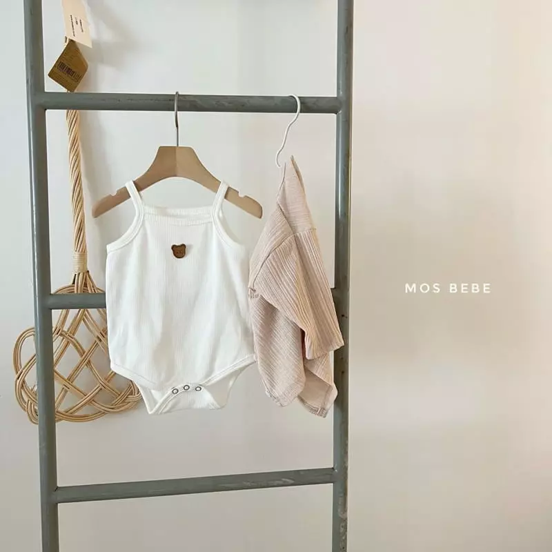 Mos Bebe - Korean Baby Fashion - #onlinebabyshop - Daily Cardigan Bodysuit Set - 4