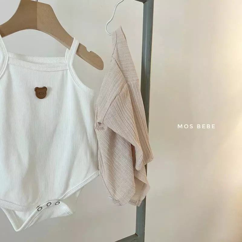 Mos Bebe - Korean Baby Fashion - #babyboutique - Daily Cardigan Bodysuit Set - 5