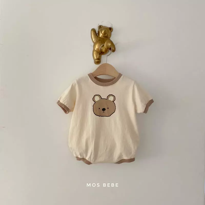 Mos Bebe - Korean Baby Fashion - #babyboutique - Bear Color Bodysuit - 3