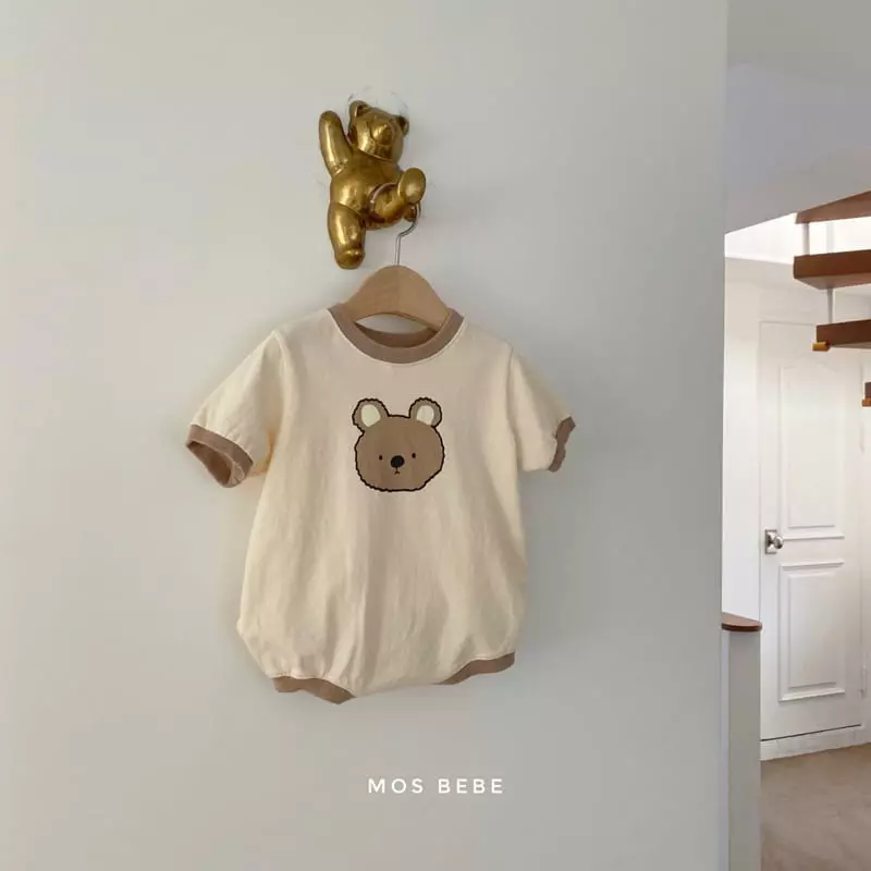 Mos Bebe - Korean Baby Fashion - #babyboutique - Bear Color Bodysuit - 4