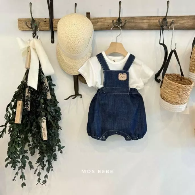 Mos Bebe - Korean Baby Fashion - #babyboutique - Denim Dungarees - 8