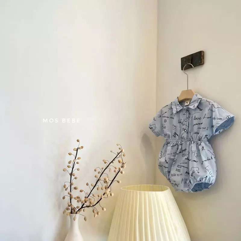 Mos Bebe - Korean Baby Fashion - #babyboutiqueclothing - Sketch Collatr Bodysuit - 11