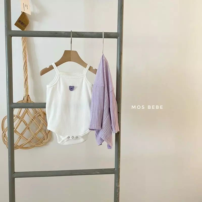 Mos Bebe - Korean Baby Fashion - #babyboutiqueclothing - Daily Cardigan Bodysuit Set - 6