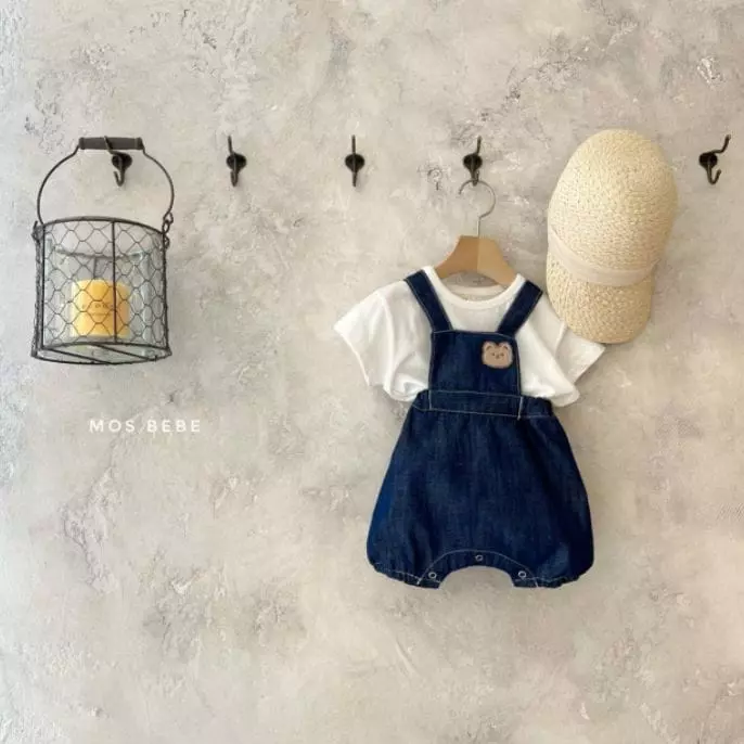 Mos Bebe - Korean Baby Fashion - #babyboutiqueclothing - Denim Dungarees - 9
