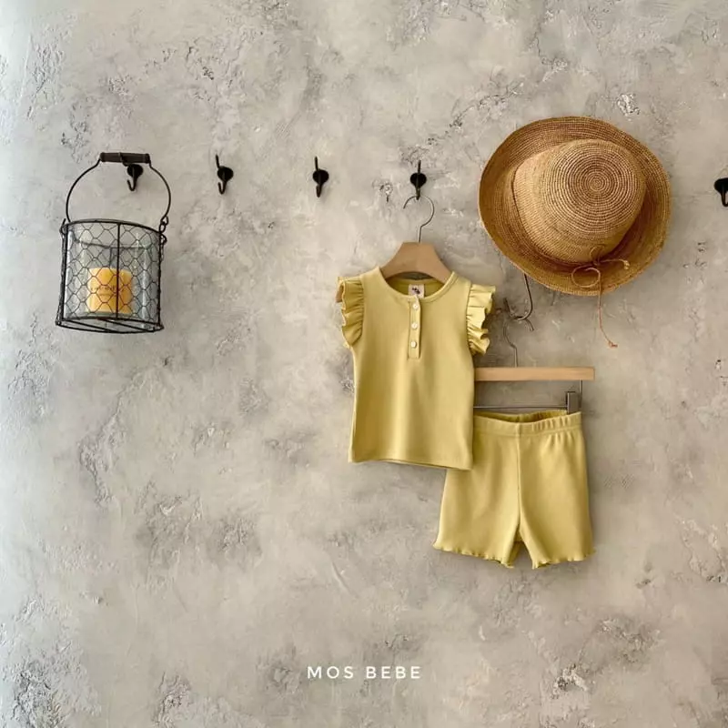 Mos Bebe - Korean Baby Fashion - #babyclothing - Loving You Top Bottom Set - 2