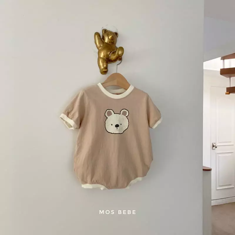 Mos Bebe - Korean Baby Fashion - #babyclothing - Bear Color Bodysuit - 6