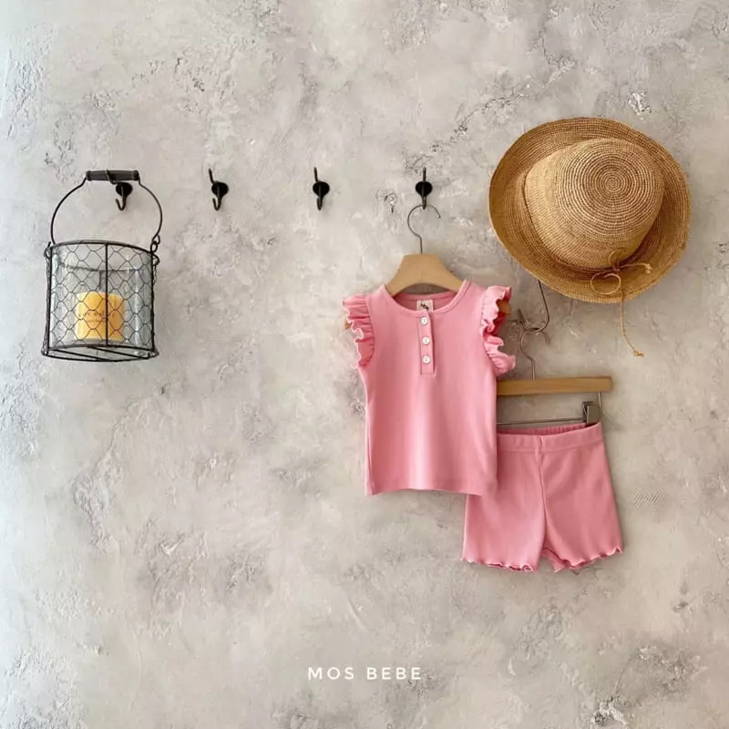 Mos Bebe - Korean Baby Fashion - #babyfashion - Loving You Top Bottom Set - 3