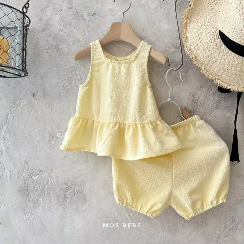 Mos Bebe - Korean Baby Fashion - #babyfever - Momo Top Bottom Set - 3