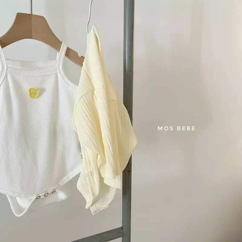 Mos Bebe - Korean Baby Fashion - #babyfever - Daily Cardigan Bodysuit Set - 9