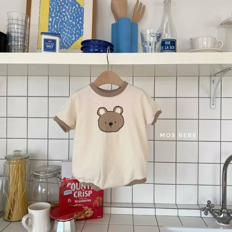 Mos Bebe - Korean Baby Fashion - #babyfever - Bear Color Bodysuit - 8