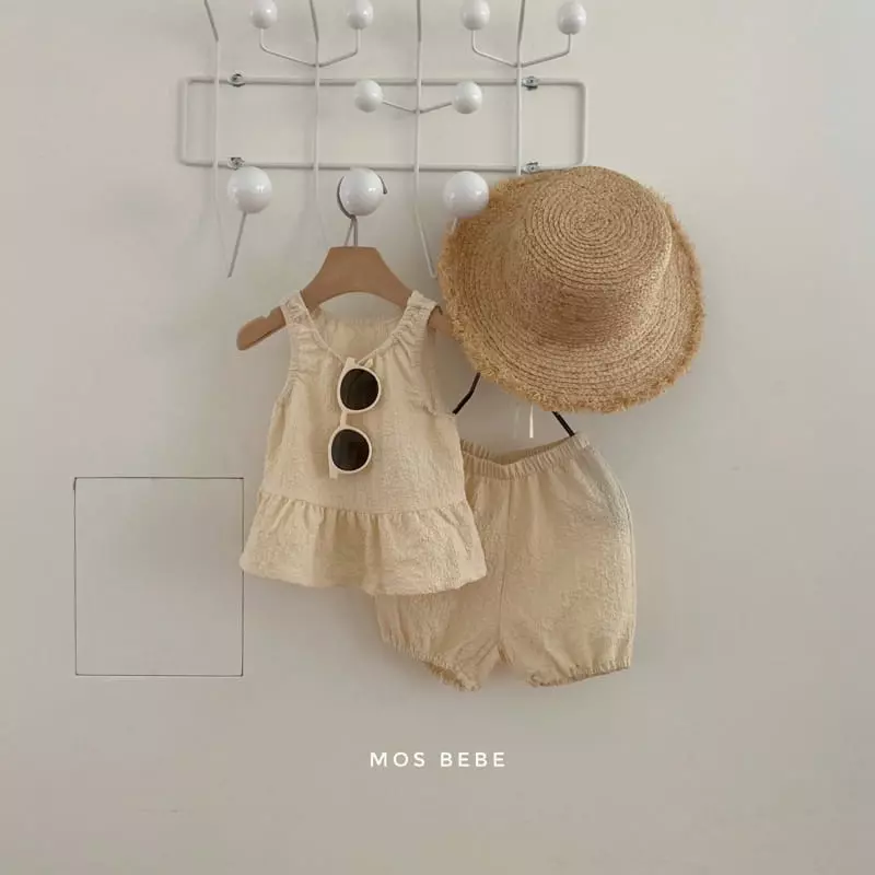 Mos Bebe - Korean Baby Fashion - #babyfever - Momo Top Bottom Set - 4