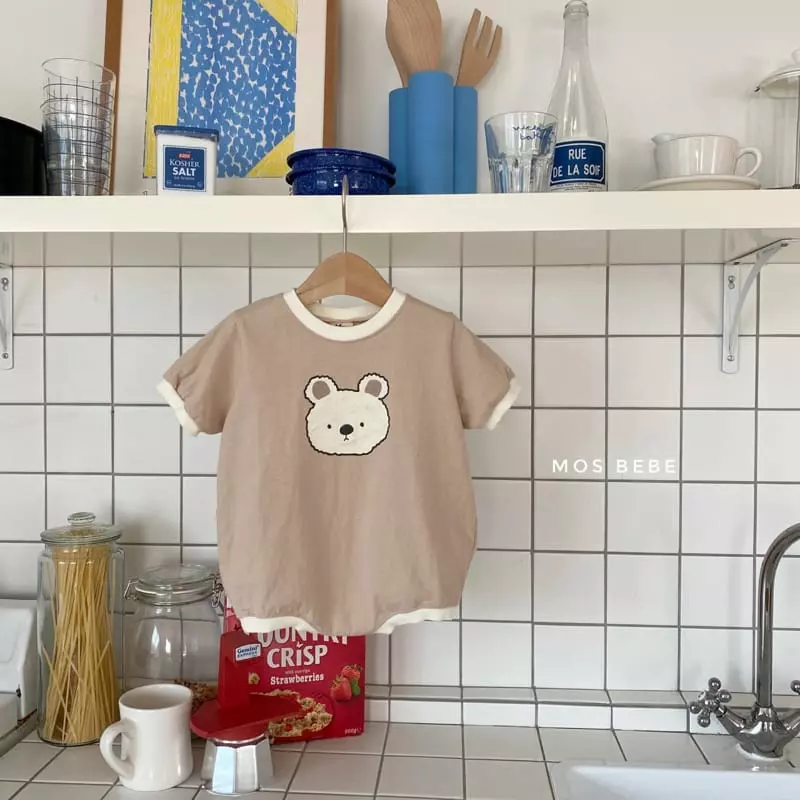 Mos Bebe - Korean Baby Fashion - #babygirlfashion - Bear Color Bodysuit - 9