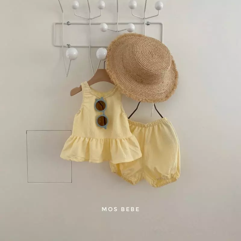 Mos Bebe - Korean Baby Fashion - #babylifestyle - Momo Top Bottom Set - 5