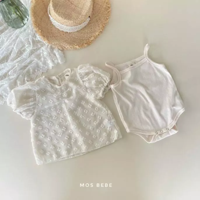 Mos Bebe - Korean Baby Fashion - #babygirlfashion - Juliet Blouse Bodysuit Set - 4