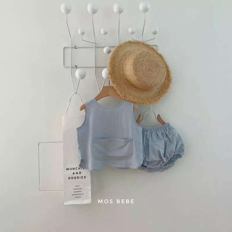 Mos Bebe - Korean Baby Fashion - #babyoninstagram - Tami Pocket Top Bottom Set - 5