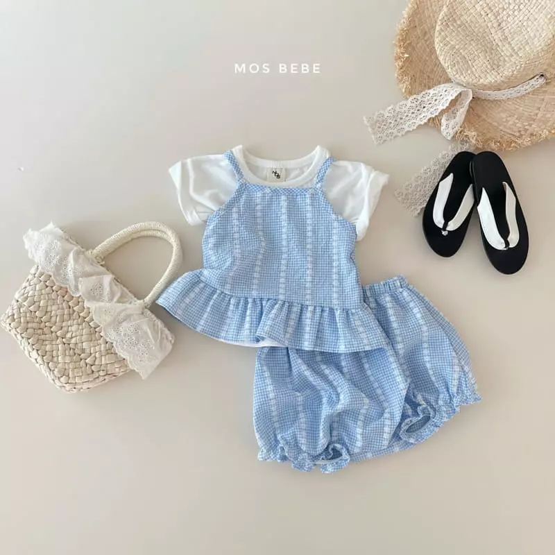 Mos Bebe - Korean Baby Fashion - #babylifestyle - Bandy Top Bottom Set - 4